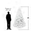 Arbre de Noël blanc de 5 pi avec fil mémoire, arbre en PVC artificiel à charnière à 498 pointes, arbre de Noël de Noël facile à assembler pour la décoration intérieure (ornements non inclus)-906788881