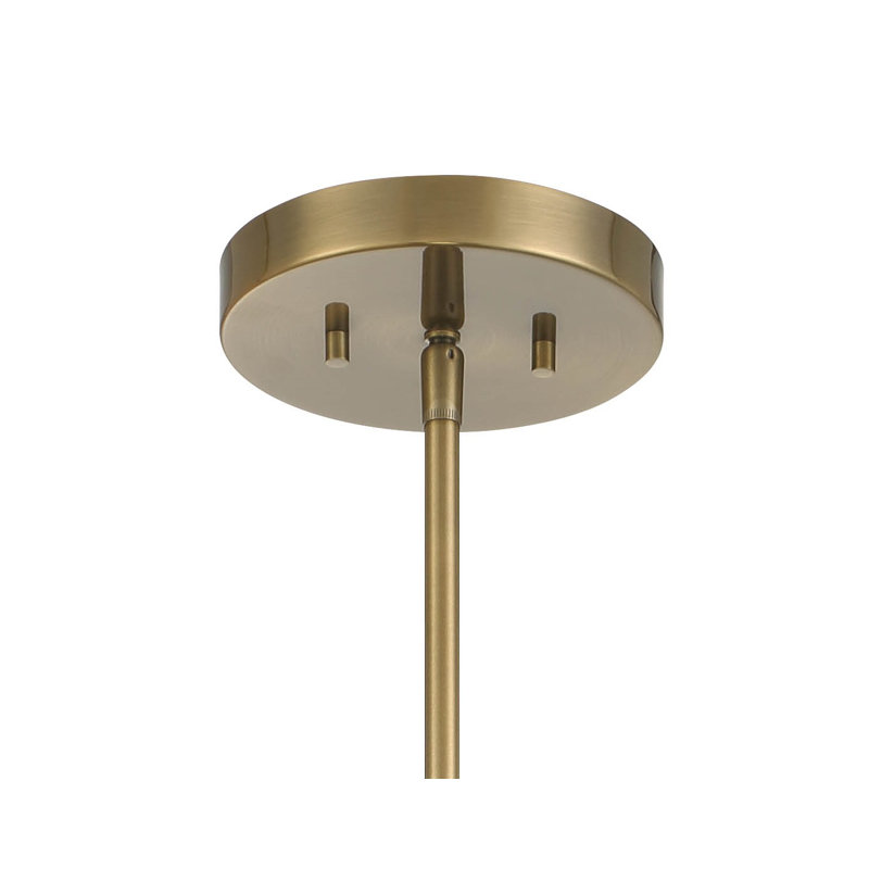 Blosser Metal Globe Single Pendant with Glass Shade, Oxidized Aged Brass, 13" Width