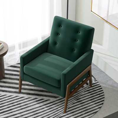 Lipsey Mid-Century Modern Tufted Accent Armchair by Three Posts