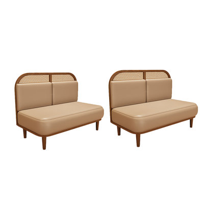 Genuine Leather Upholstered Bench
