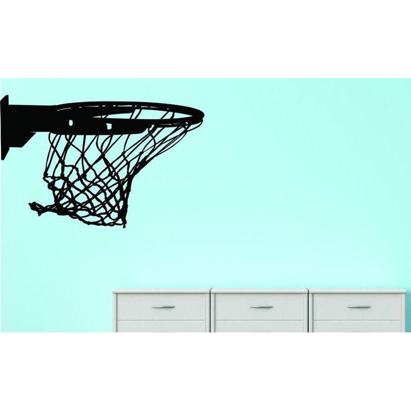 Décalcomanie murale anneaux basket