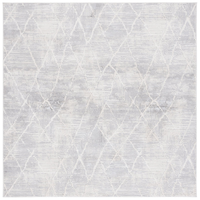 Jurrina Performance Abstract Rug, Square 6'7"