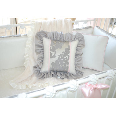 Demaria Ruffled Cotton Blend Throw Pillow