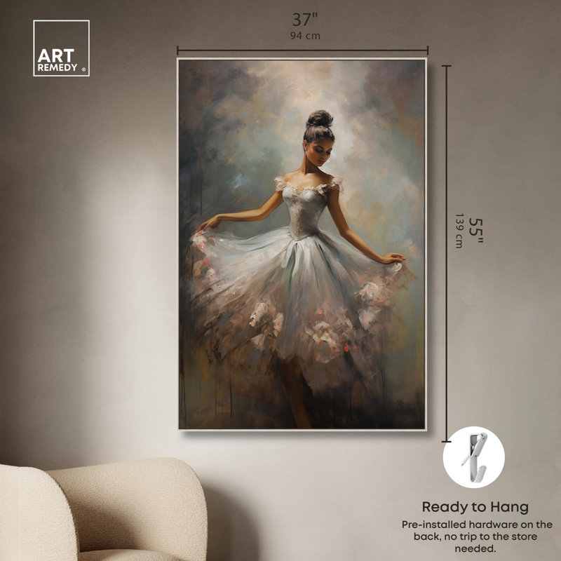 «Princess Her Self Canvas» par Art Remedy, H 55 po x l 37 po, Cadre argenté