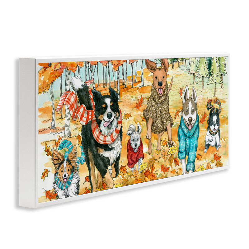 Automne, parc animalier, giclée par Sherri Buck Baldwin, Giclée encadrée blanc bord de mer, H 10 po x l 24 po
