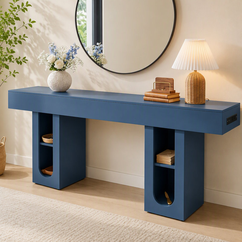 Console d'entrée avec tablettes, Bleu, Bleu, Bleu