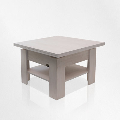 Table basse à plateau relevable pour 8 à 10 personnes, finition stratifiée