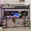Lit mezzanine en métal avec bureau et tablettes, cadre de lit mezzanine pour chambre à coucher-735853692-725830134