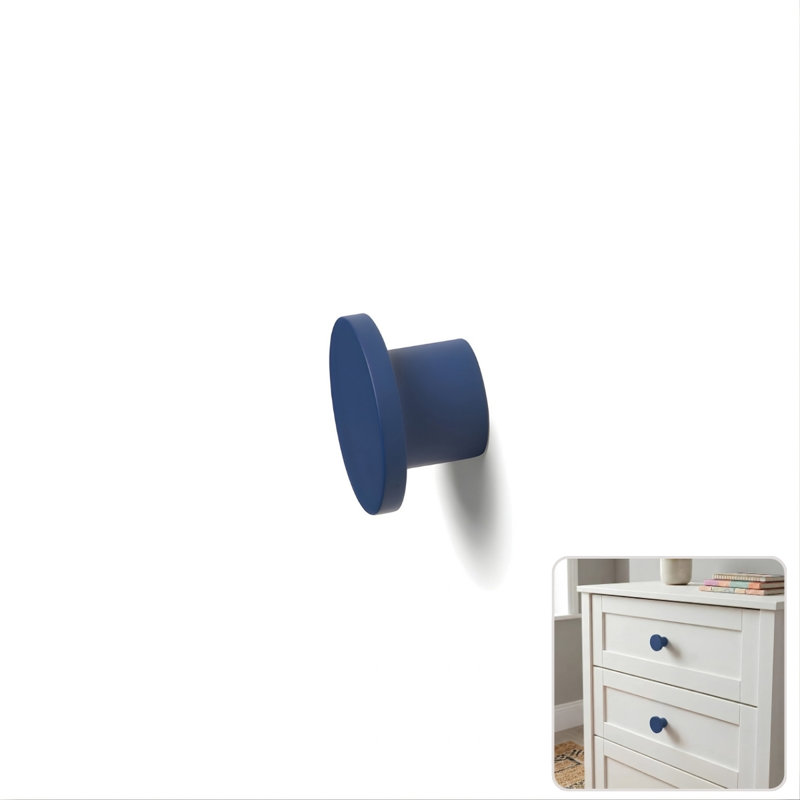 1" Diameter Circle Knob, Polo (Navy Blue)