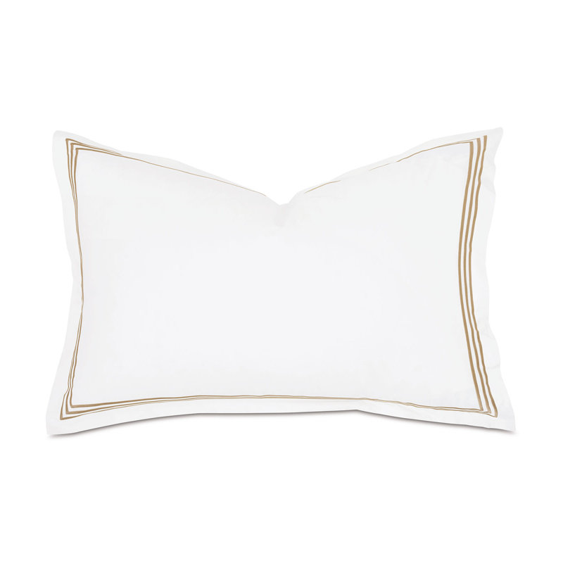 Tessa Cotton Sham Set, White/Antique, Queen, Multi-stripe