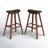 Eric Upholstered Counter Stool with Solid Wood Frame