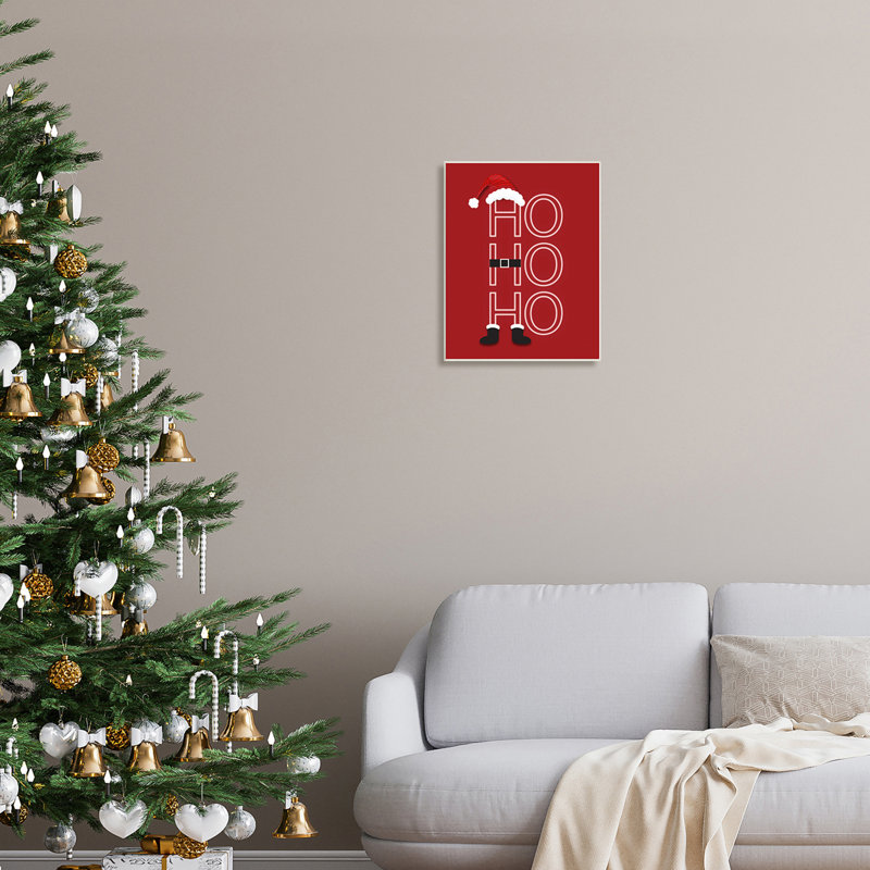 Ho, Ho, Ho, H 19 po x l 13 po x P 0,5 po, Plaque murale