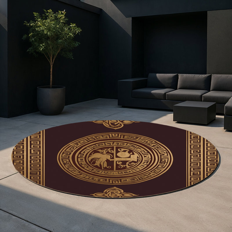 Glorious Braid Indoor And Outdoor Area Rug, Round 5'