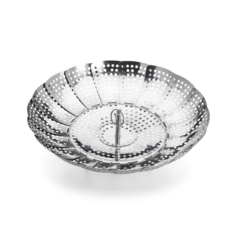 Cuiseur à vapeur pliable en acier inoxydable pour cuisine, 10.5"