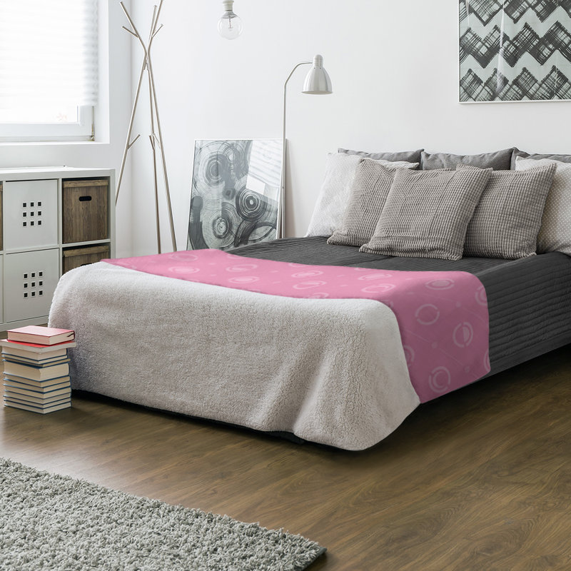 Couverture polaire moon phases, l 50 po x L 60 po, Rose