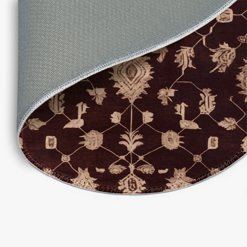 Tapis noir intérieur et extérieur surteint, Rond 5 pi