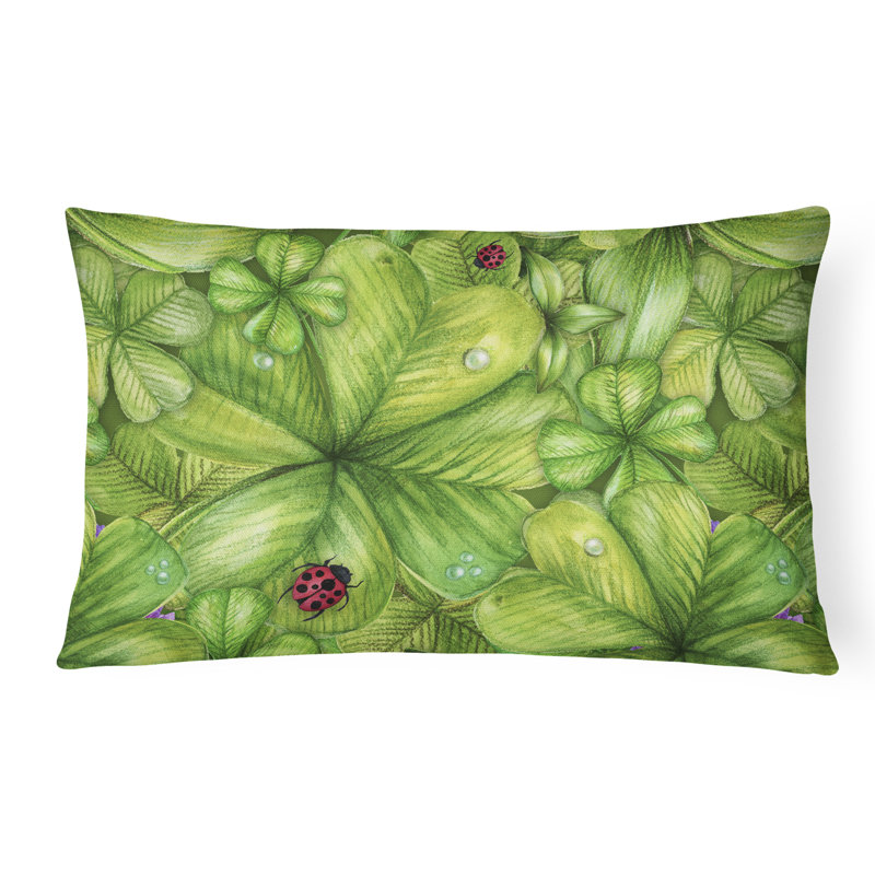 Shamrocks and Lady bugs Lumbar Pillow