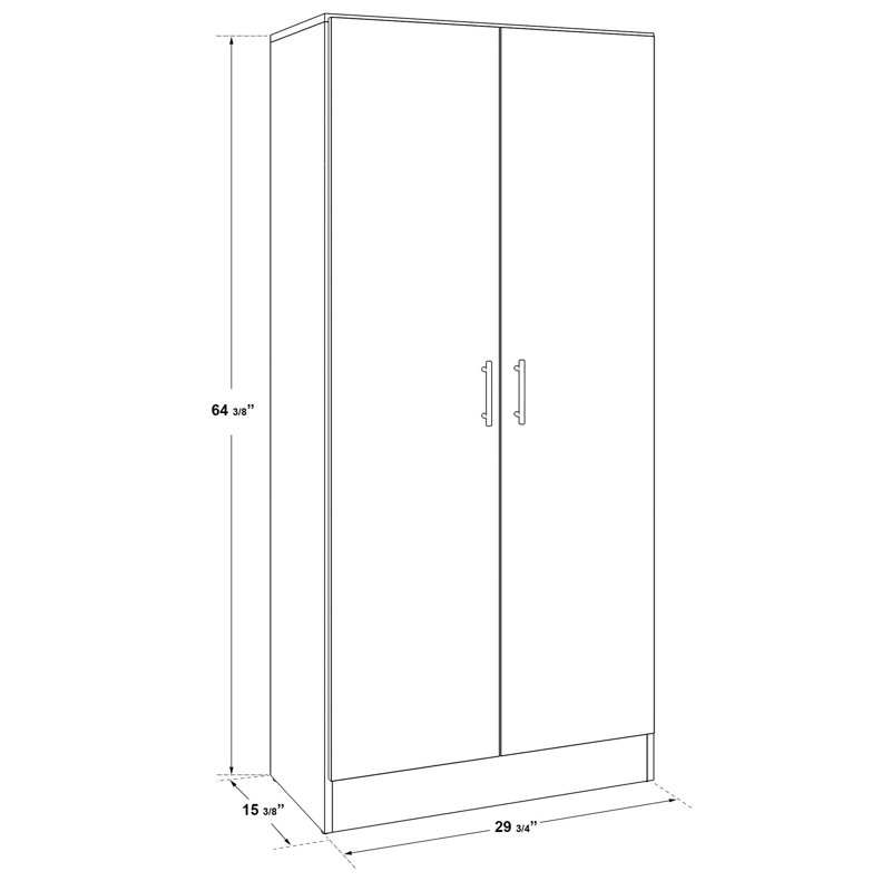 Armoire de rangement à tablettes Mahera - Assemblage facile, Blanc