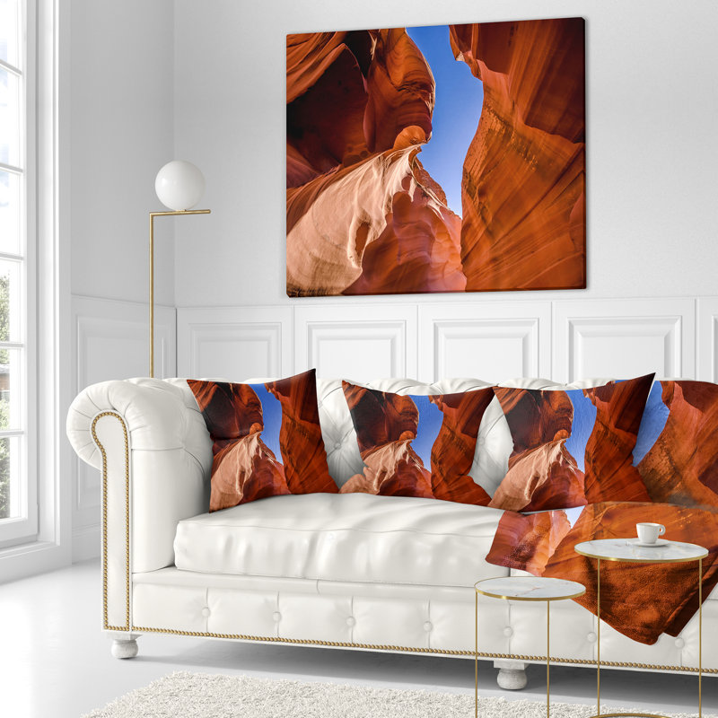 Grand Antelope Canyon - coussin à imprimé paysage, 18 po x 18 po, Type de produit