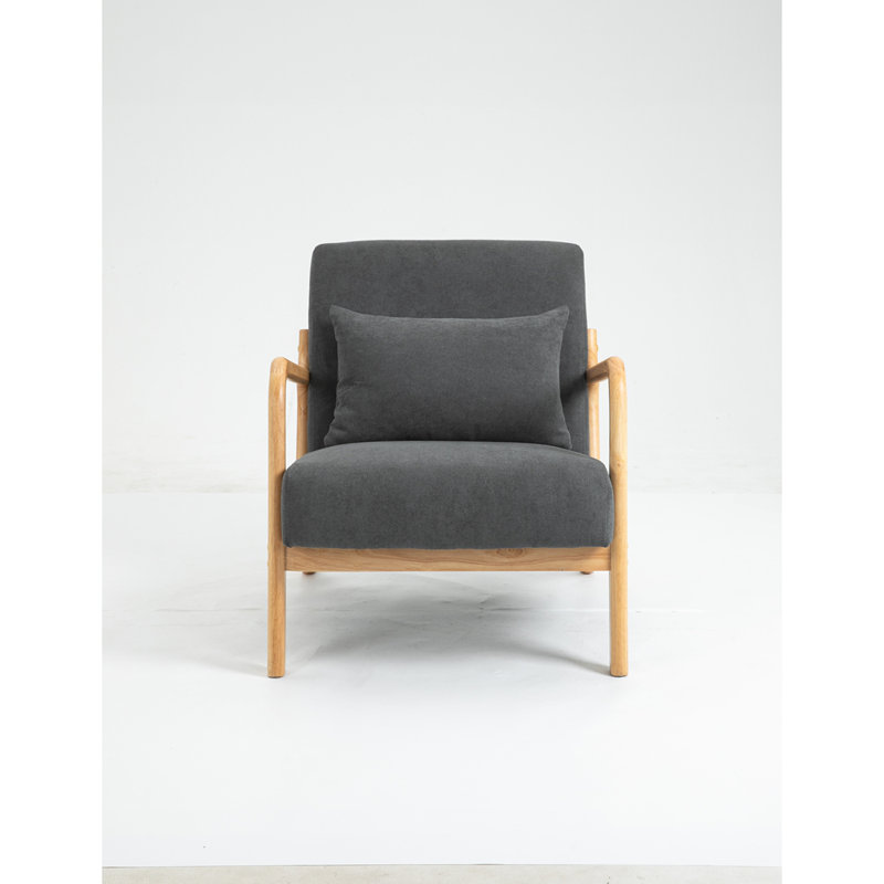 Bram 23 de large, Velours brun, Bois