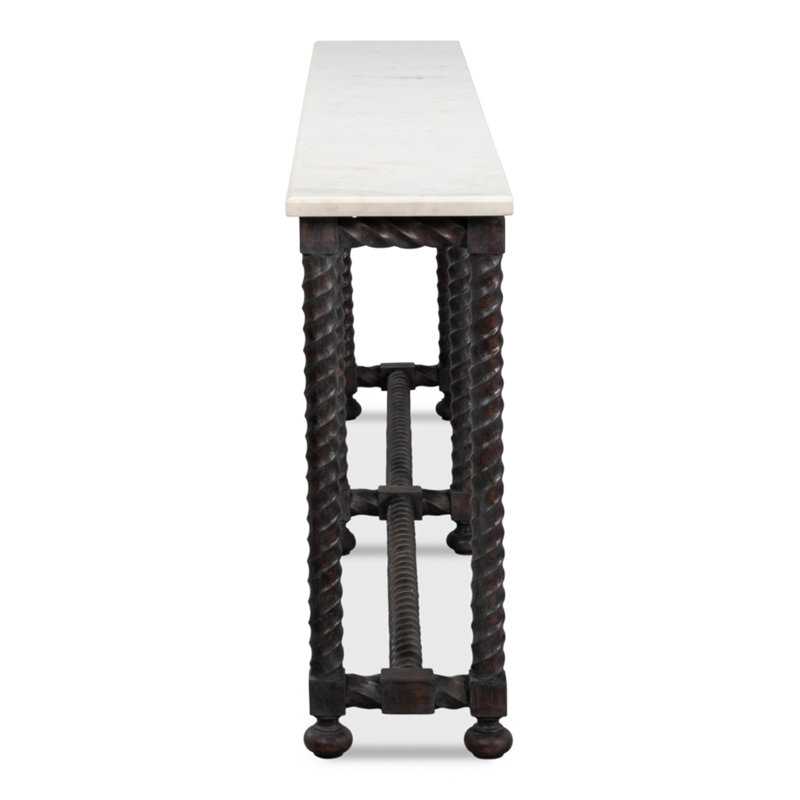 Barley 80'' W Marble Console Table