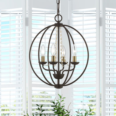 Ledjon 4 - Light Dimmable Globe Chandelier