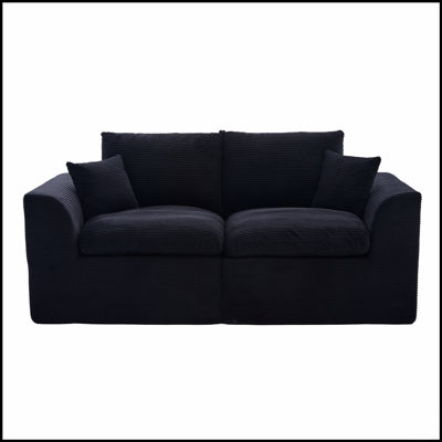 Canapé modulaire modulaire Cloud Couch avec housses de coussin amovibles, accoudoirs ergonomiques incurvés, mousse à mémoire de forme à haute résilience et conception sans assemblage pour le salon ou le dortoir.