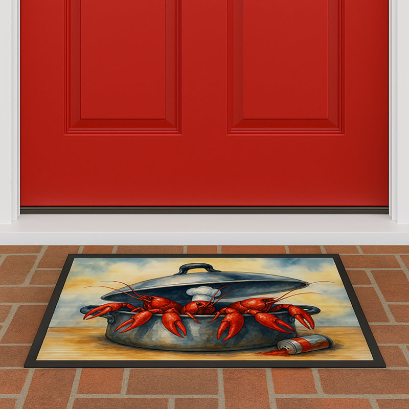 Crawfish Cooking Doormat, 18" W x 27" L
