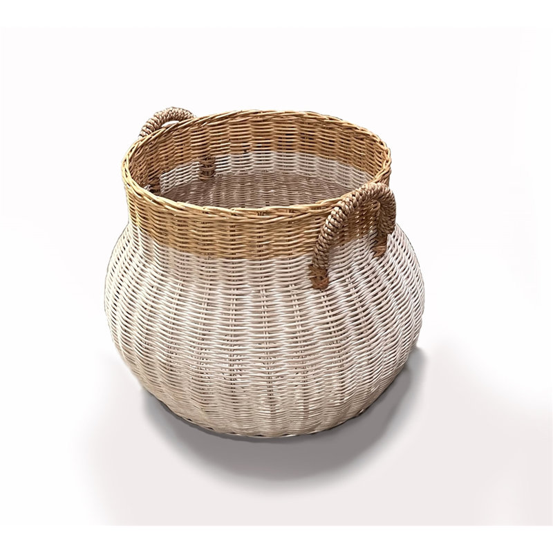Poignées de panier en paille vintage rétro