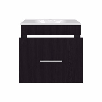 Meuble-lavabo de salle de bain avec lavabo, 1 tiroir