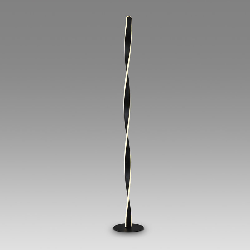 Darnesha 150cm LED Column Floor Lamp, Matte Black