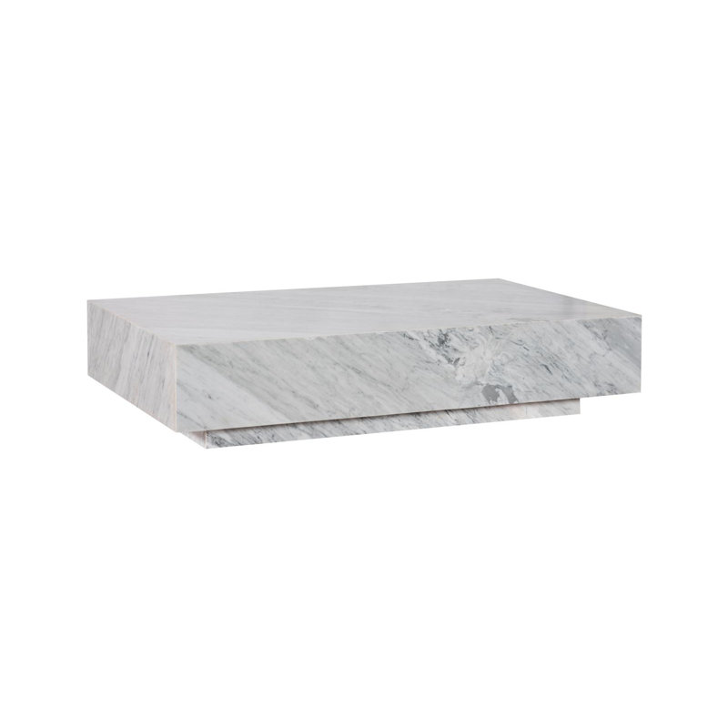 Table basse en marbre, blanc