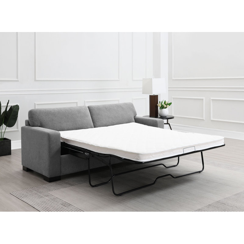 Canapé-lit Ellaclaire, Polyester gris