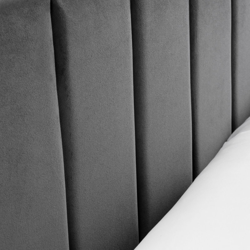 Upholstered Bed, Grey