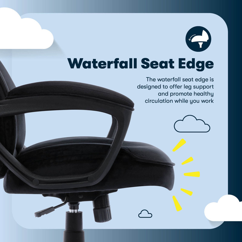 Comfort Classic Swivel Executive Office Chair, Black