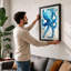 Flowing Octopus Coastal 1 Piece Single Picture Frame Wall Art-136643044-136643049