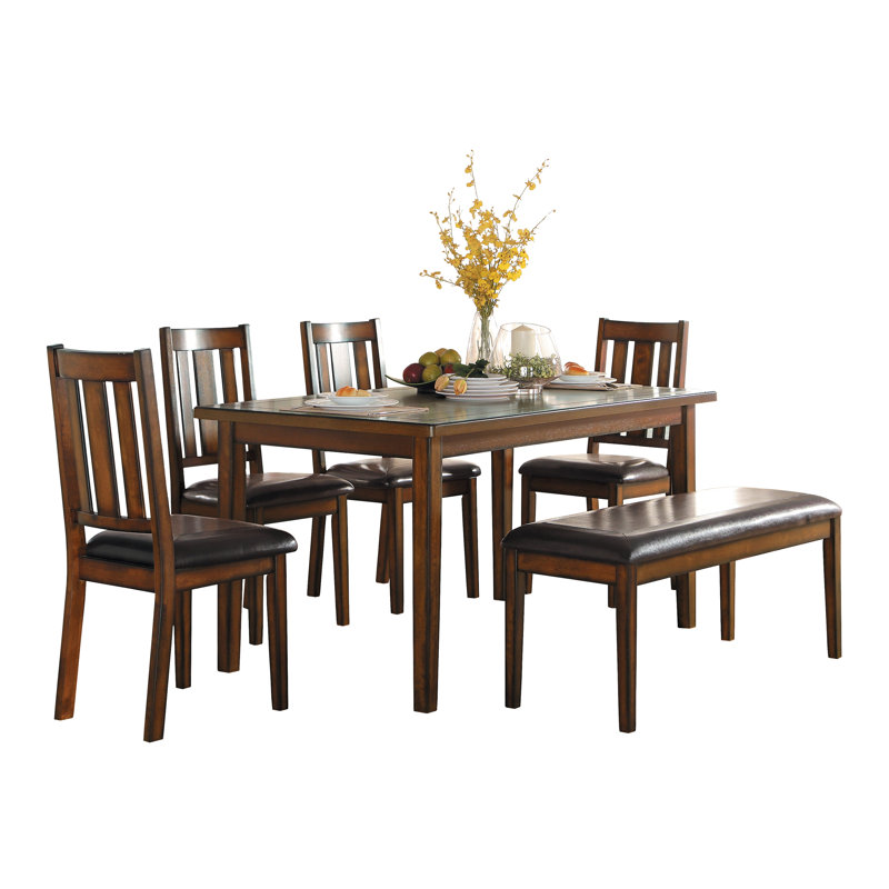 Ensemble de table de salle à manger 6 personnes en bois pour votre salle à manger ou votre cuisine