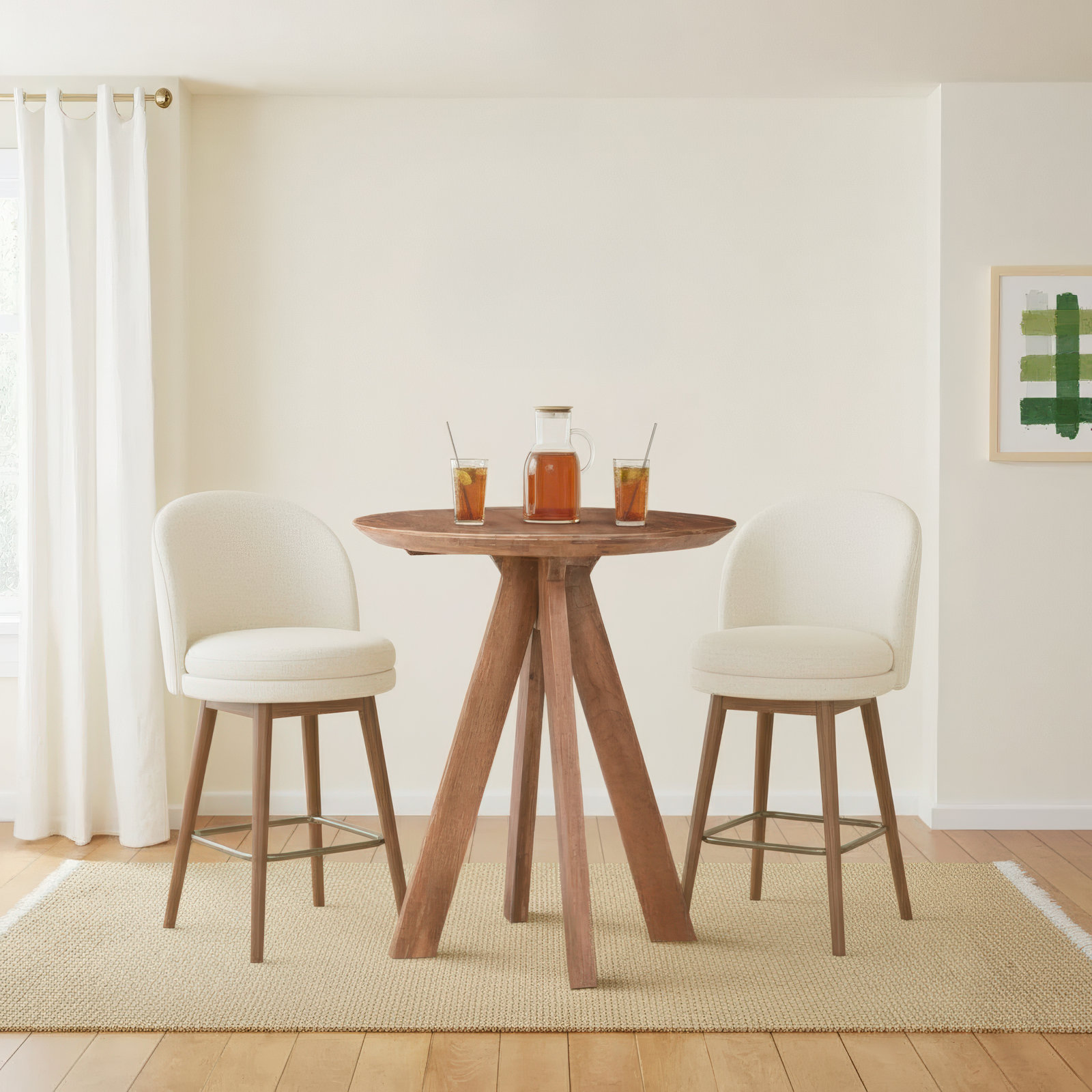 Furley Mango Dining Table, 36", Brown