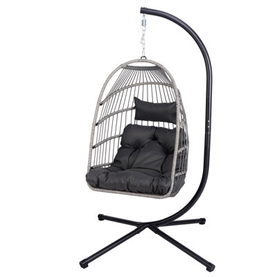 Outdoor Egg Hanging Chair With Stand