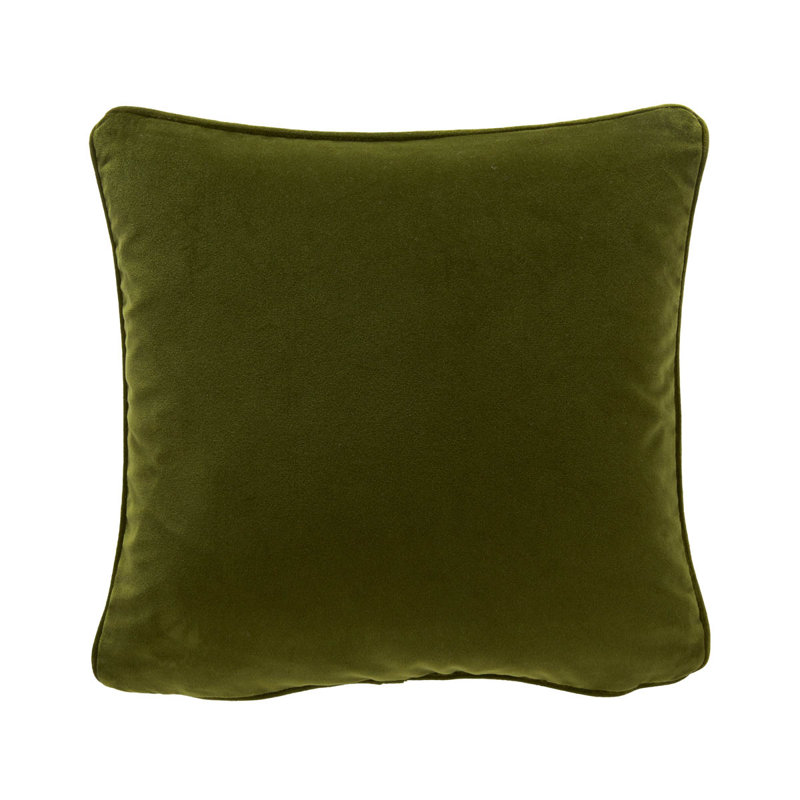 DIVAN Velvet Pillow Cover & Insert, Square 18", Dark Green