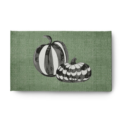 Tapis en chenille à motif citrouille duo automne CRH1313GR6