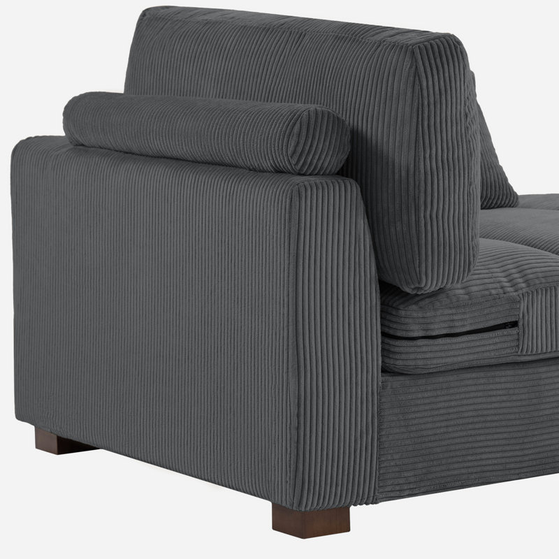 Bentura Echavarria 213.4Cm Recessed Arms Modular Sleeper, Grey