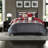 Comfortable King Size Herringbone Bedding Sets, Polyester Farmhouse Design