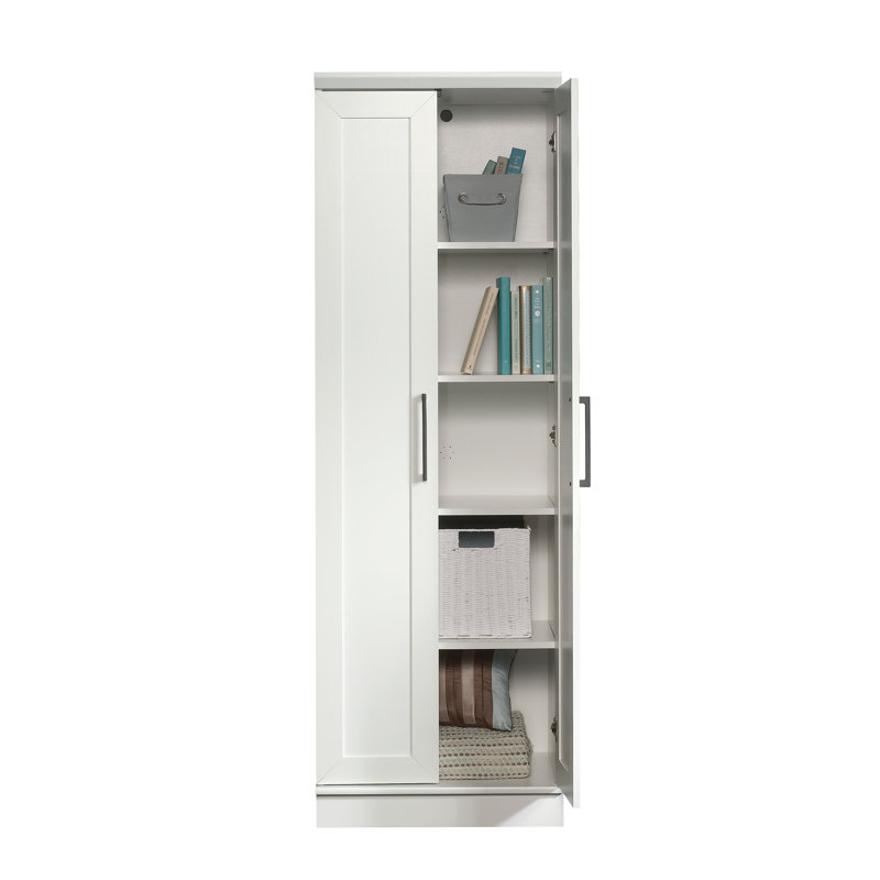Carnesha 4 - Shelf Storage Cabinet, Soft White