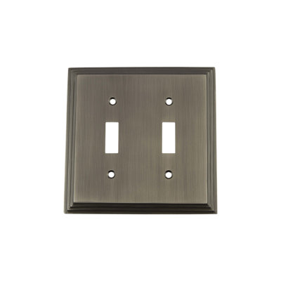 Deco 2-Gang Toggle Light Switch Wall Plate