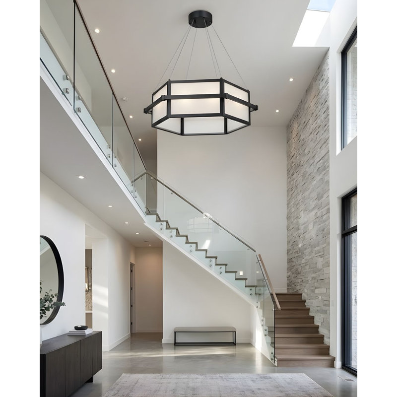 Luminaire suspendu géométrique 1 lumière DEL unique