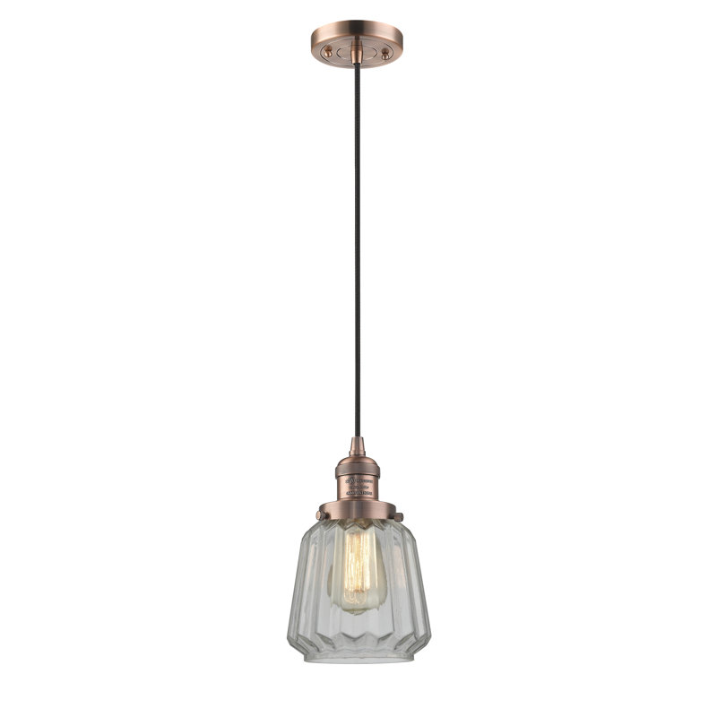 Luminaire suspendu 1 cloche pour une cloche Vinny, Mercure, Cuivre antique