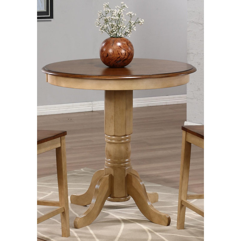 Huerfano Valley Solid Wood Top Pedestal Base Dining Set