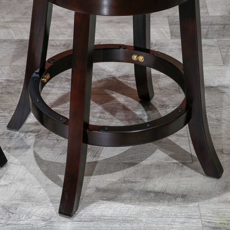 Tabouret 30 ", siège en tissu fini, Siège crème / cadre noir