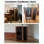 Vitrine 29,92 "en bois massif brun standard